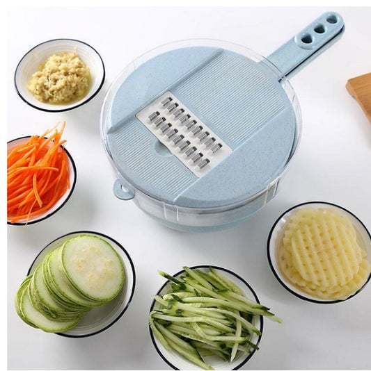 8-in-1 Mandoline Vegetable Slicer with Strainer | Multifunctional Kitchen Cutter | KitchenioShop