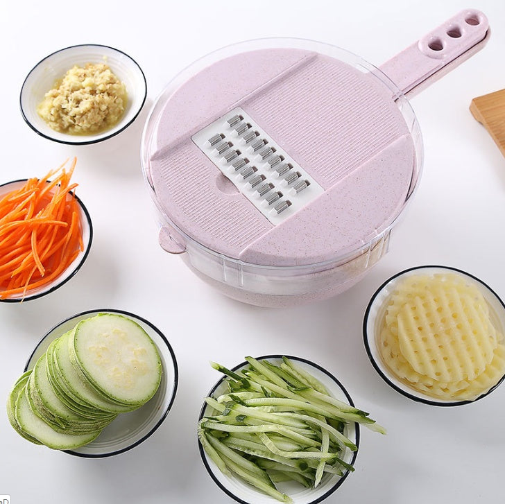 8-in-1 Mandoline Vegetable Slicer with Strainer | Multifunctional Kitchen Cutter | KitchenioShop
