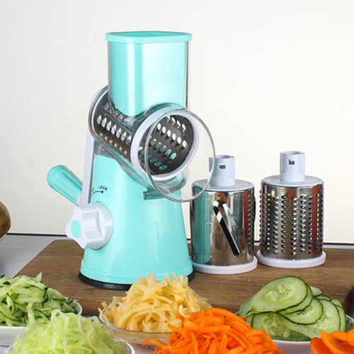 Manual Round Mandoline Vegetable & Potato Slicer | Multifunctional Kitchen Cutter | KitchenioShop